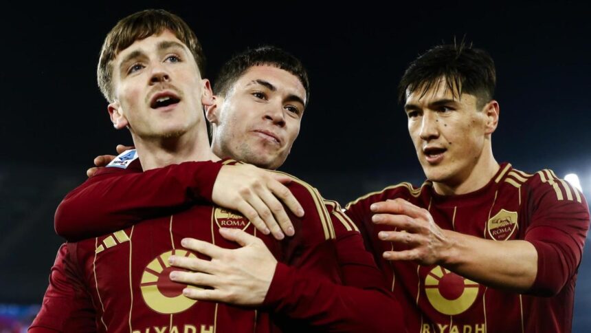 Roma-Monza 4-0: gol di Saelemaekers, Shomurodov, Angelino e Cristante