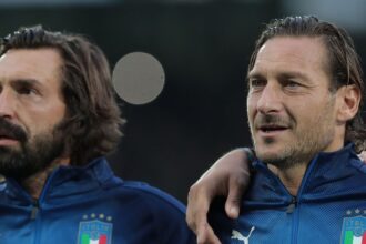 Pirlo incorona Totti sui social. L’ex capitano “sconfitto” solo da Ronaldo e Messi