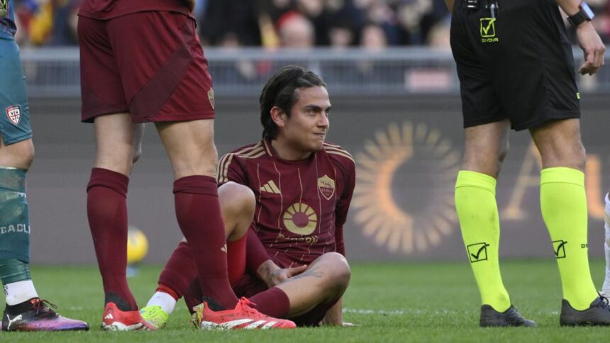 Tegola Roma, stagione finita per Dybala. Si opererà per la lesione del tendine