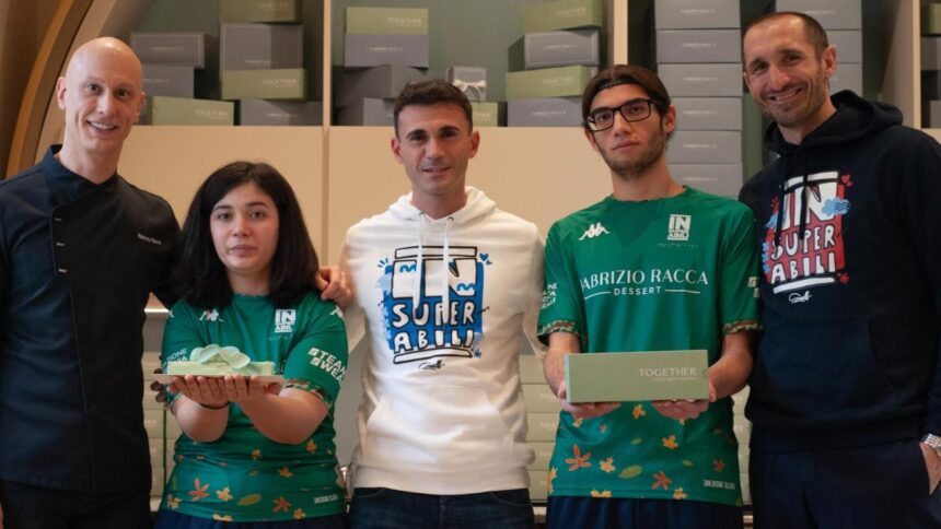 Chiellini, pasticcere per beneficenza con Racca e gli Insuperabili