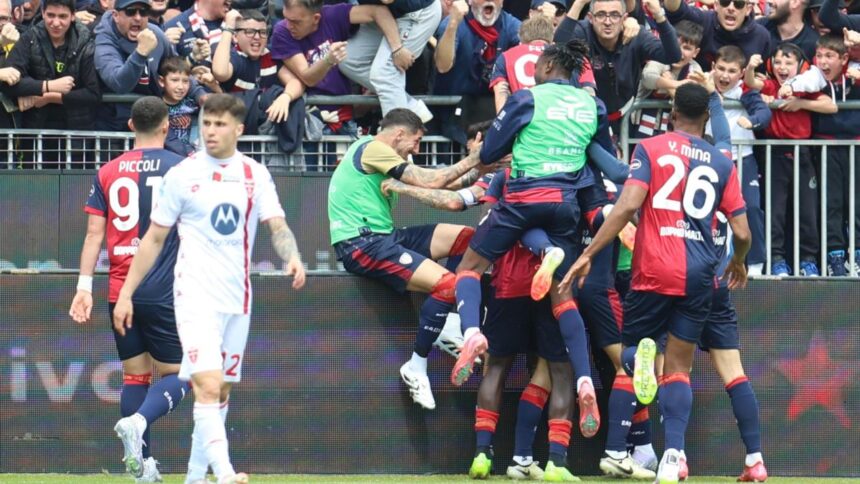 Cagliari-Monza 3-0, gol di Viola, Gaetano e Luvumbo