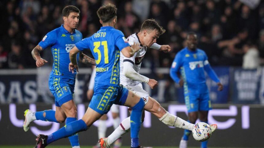 Coppa Italia, andata semifinali: Empoli-Bologna 0-3 Orsolini, Dallinga