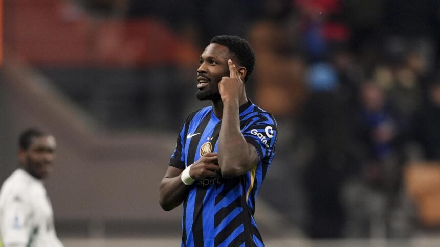 Inter, Thuram a Barcellona gioca. E la partenza è regolare nonostante i blackout in Spagna