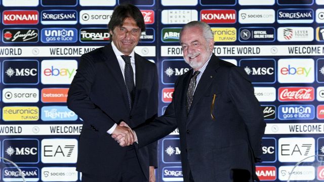 Napoli, De Laurentiis risponde a Conte e lancia un'altra sfida al tecnico azzurro