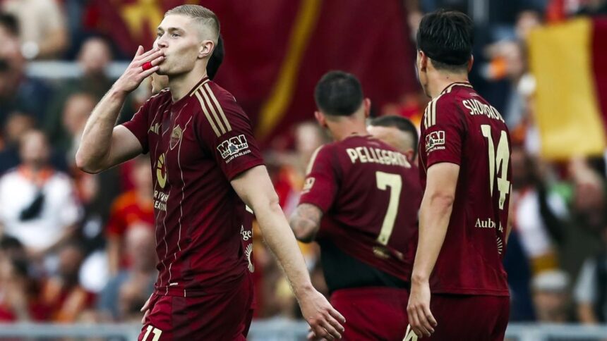 Roma-Fiorentina 1-0, gol di Dovbyk