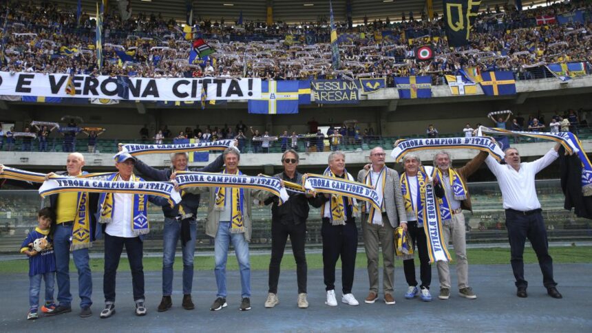 Scudetto al Verona nel 1985, la festa al Bentegodi