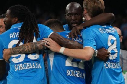Napoli-Genoa 2-2: Lukaku, autogol Meret, Raspadori e Vasquez