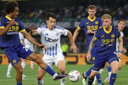 Verona-Como 0-1, gol di Coqueret, Lazovic