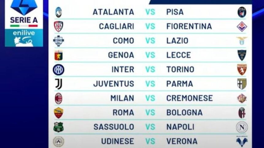Serie A, la prima giornata del campionato 2025-26