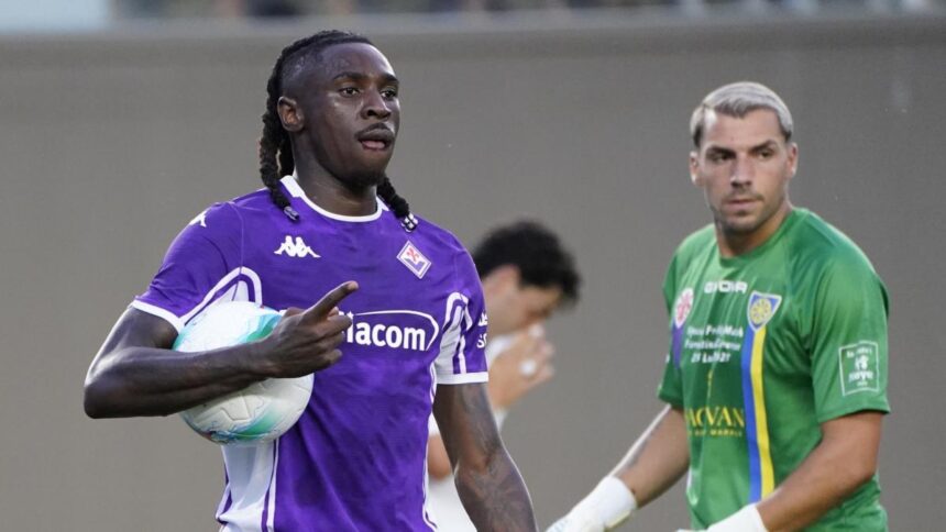 Fiorentina-Carrarese 2-0, altra vittoria per Pioli: doppietta Kean