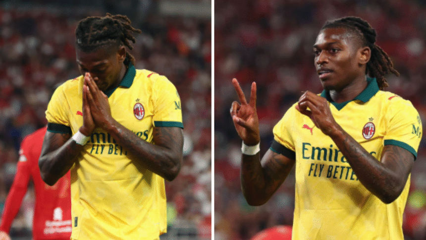 Leao, un gol per Diogo Jota: segna al Liverpool e mima il numero 20