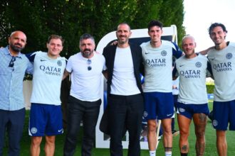 Nazionale, Gattuso e Buffon hanno fatto visita all'Inter ad Appiano Gentile