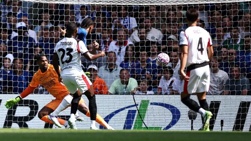 Chelsea-Milan 4-1: autogol di Coubis, gol di Joao Pedro, Fofana e Delap