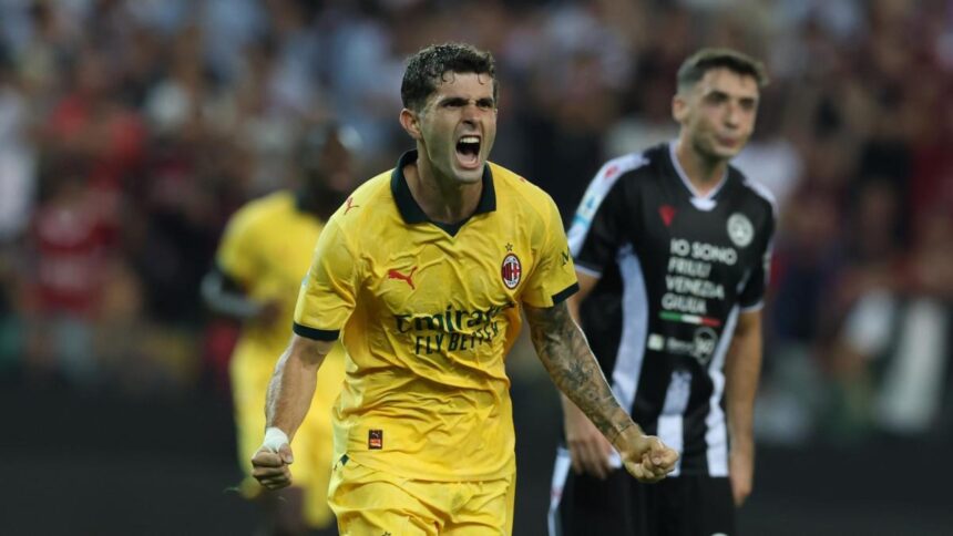Pulisic, doppietta per il Milan con l'Udinese e fa lo psicologo