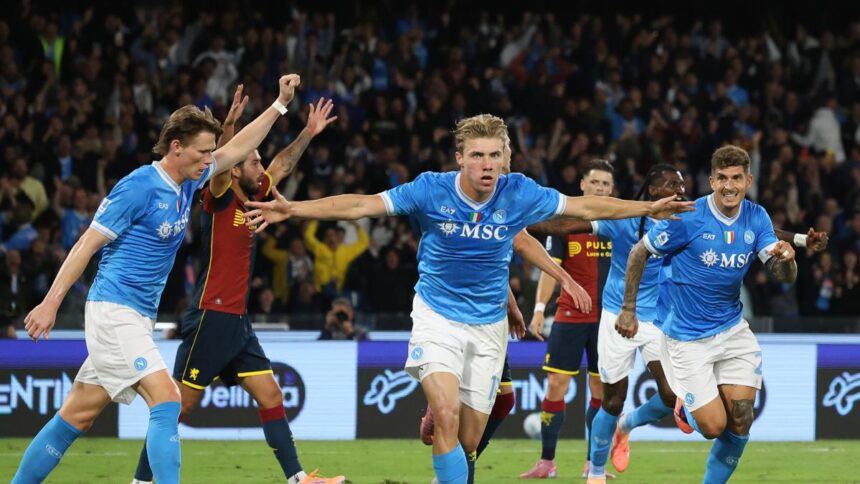Napoli-Genoa 2-1 gol Ekhator, Anguissa, Hojlund