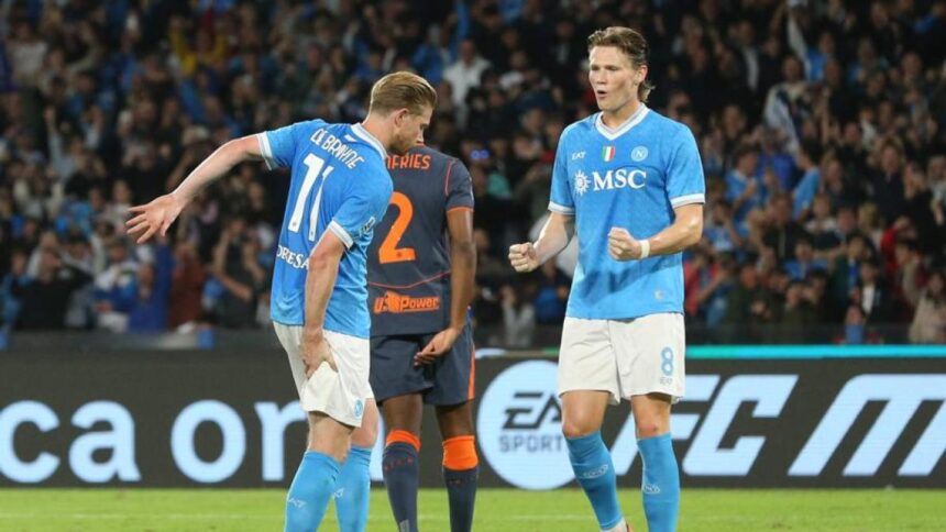 Napoli-Inter, De Bruyne calcia il rigore e si infortuna: cosa è successo