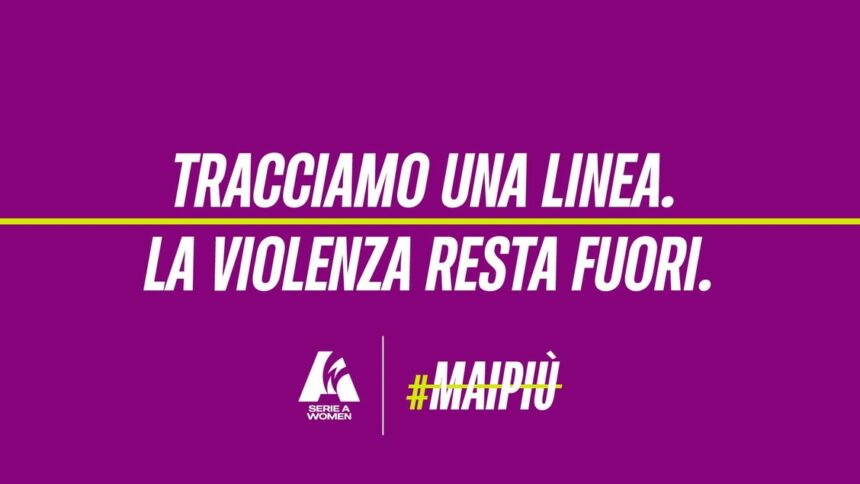 Rosso a centrocampo, Serie A Women contro la violenza di genere - Calcio