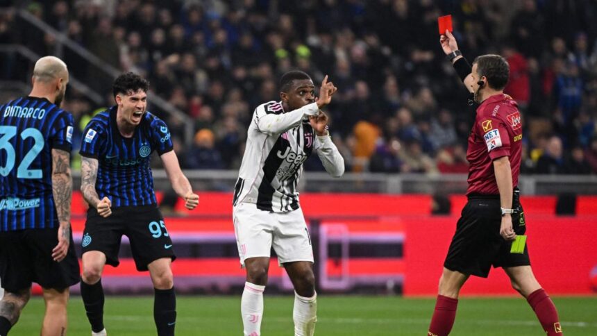 Kalulu espulso in Inter-Juve ma il fallo non c'è su Bastoni