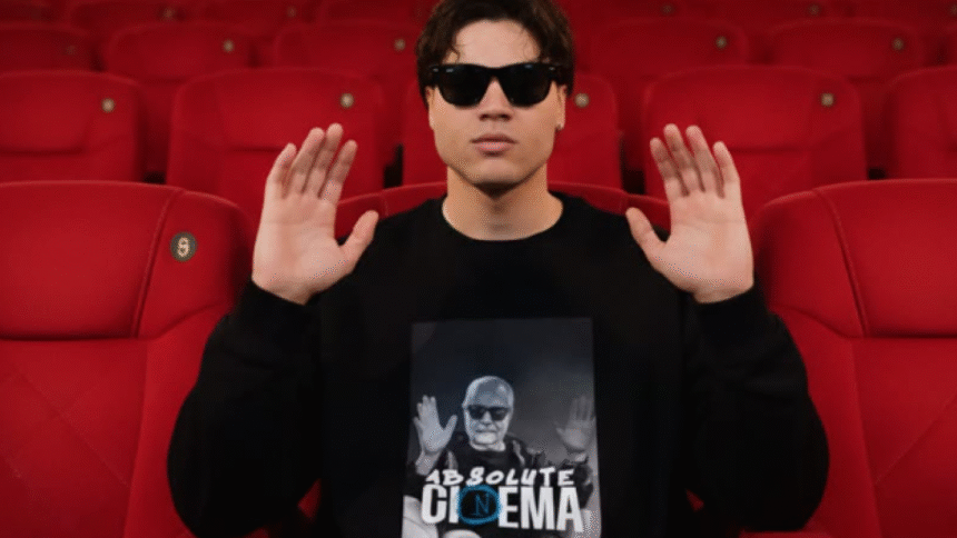 Napoli, De Laurentiis in posa come Scorsese nella nuova linea di felpe