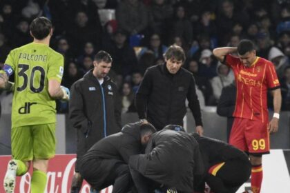 Banda malore: cos'ha avuto in Napoli-Lecce, i soccorsi, come sta