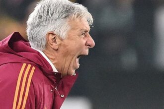 Roma, Gasperini come ai tempi del’Atalanta, la sfuriata in diretta tv
