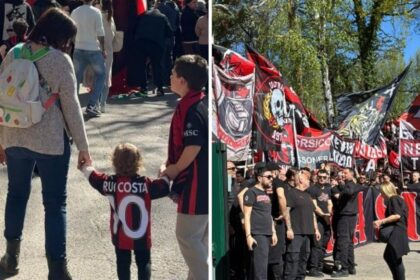 Milan, tifosi a Milanello prima della partita contro il Napoli