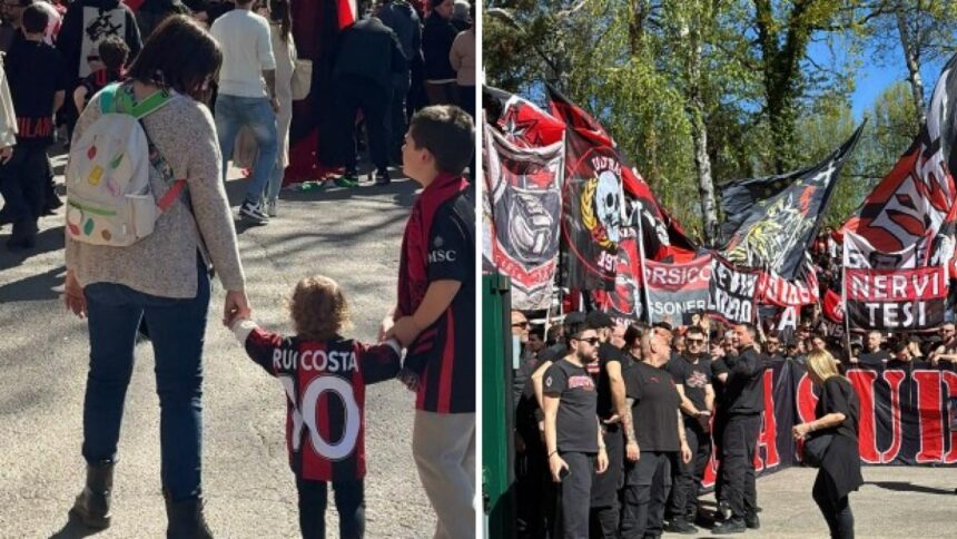 Milan, tifosi a Milanello prima della partita contro il Napoli