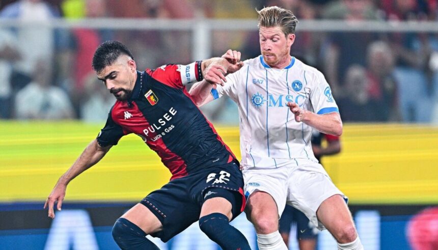 maximulta e squalifica. Ecco chi paga per le proteste del Genoa sul gol di De Bruyne