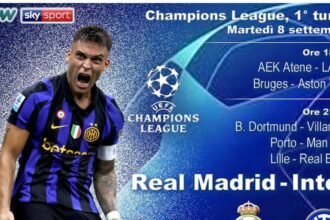 Champions League: Real Madrid-Inter in campo martedì alle 21 DIRETTA - Calcio